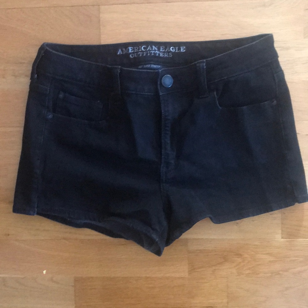 American Eagle Size 10 Hi-rise Shortie Black